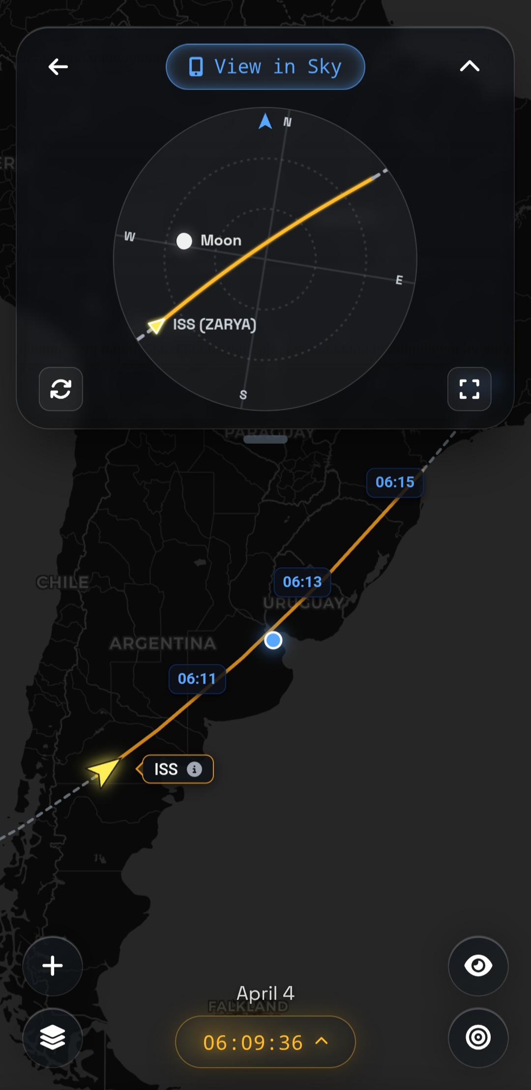 ISS Mapa
