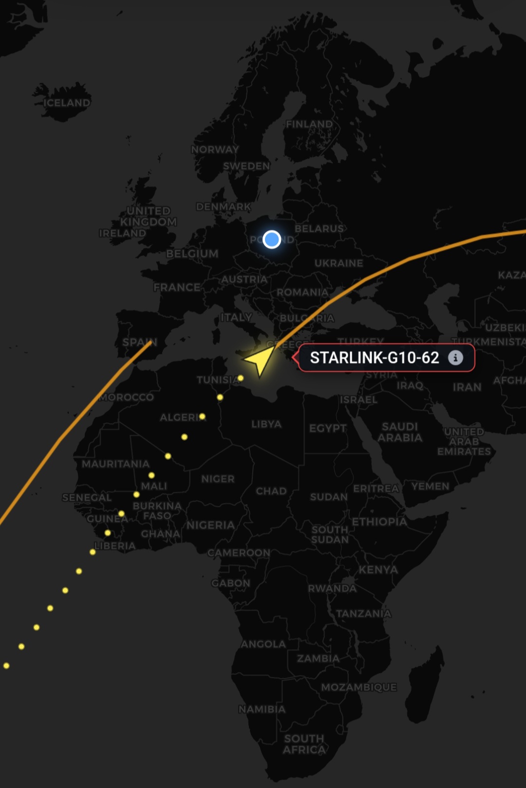 Starlink Mapa